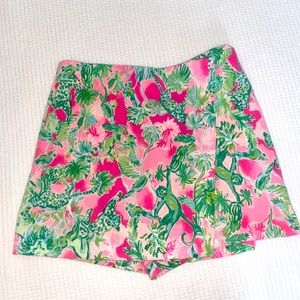 Lilly Pulitzer Cassia Skort Raz Berry Catty Shack Size 6